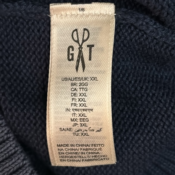 GoodThreads Heavyweight Zip Up Sweater with Standing Collar Washed Navy XXL NWT - Picture 8 of 10